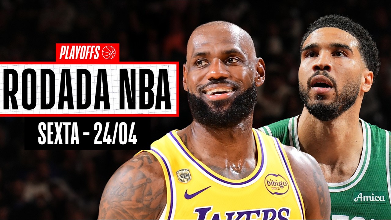 LEBRON DETONA, e LAKERS vencem BATALHA na prorroga&ccedil;&atilde;o; TATUM decide JOGA&Ccedil;O - Rodada NBA 24/04