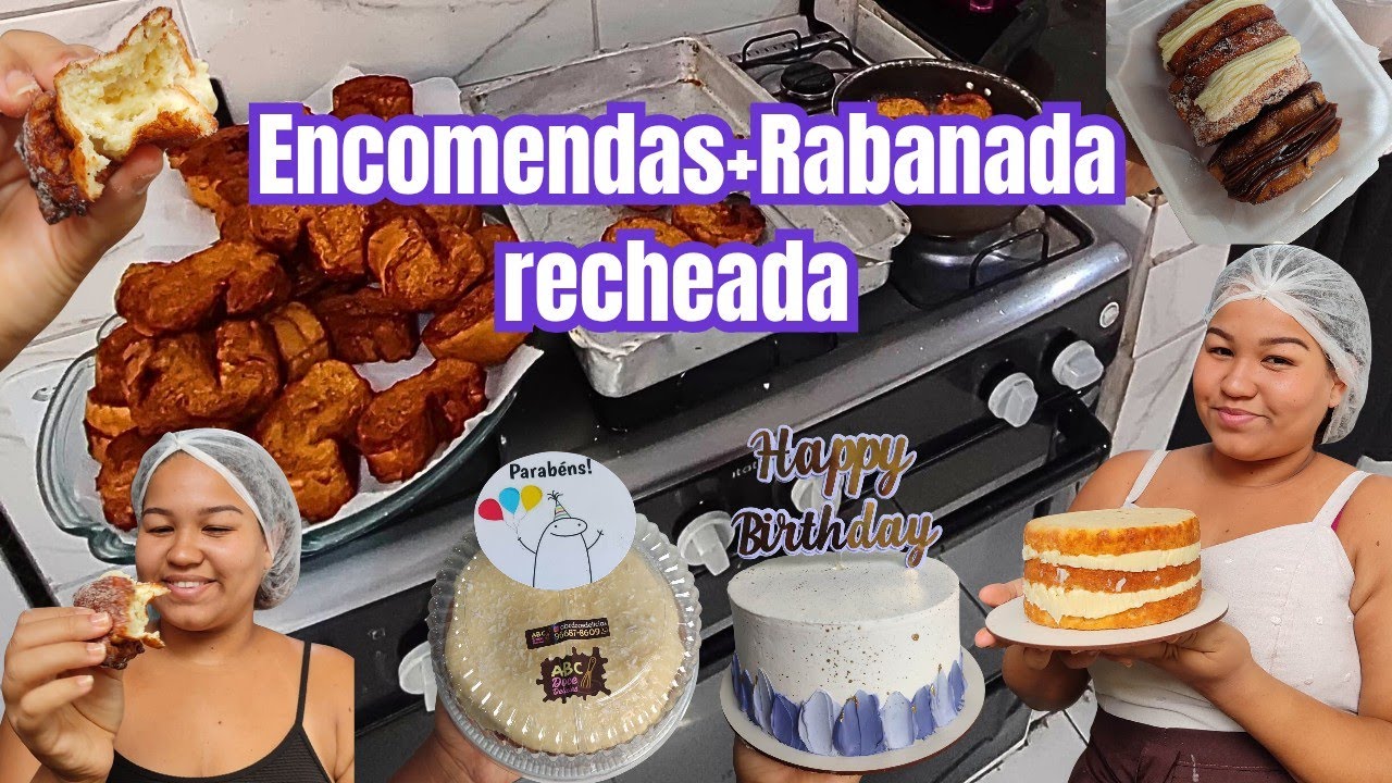 FIZ RABANADAS RECHEADAS+ENCOMENDA DE ÚLTIMA HORA|CONFEITARIA EM CASA ♥️