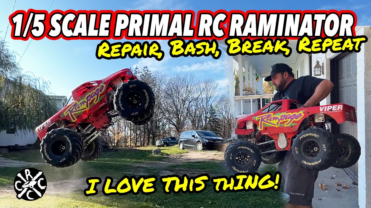 1/5 Scale Primal RC Monster Truck Repair, Bash, Break, Repeat! I LOVE This Beast