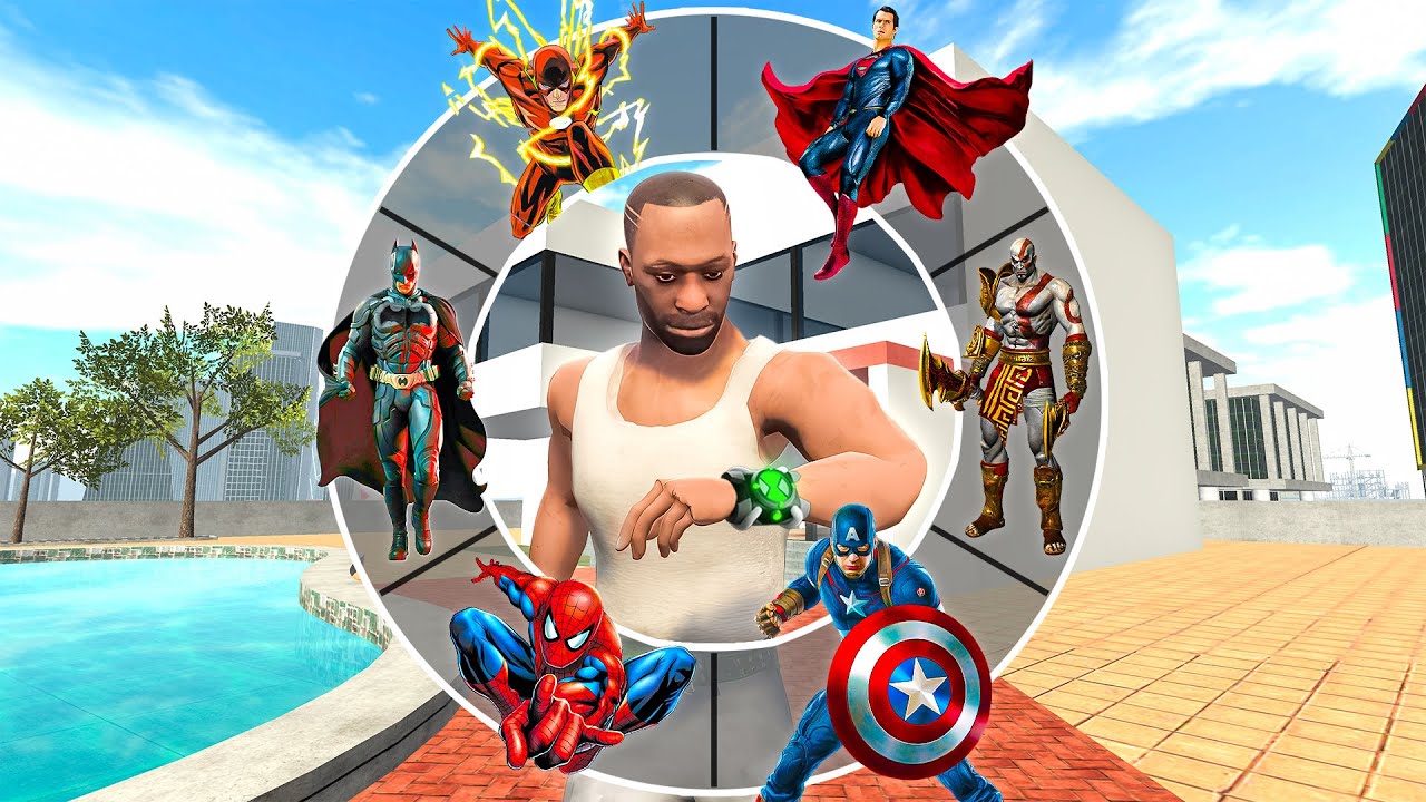 Franklin Saved All His Brother With Super Hero Watch in Indian Bike Driving 3D!
