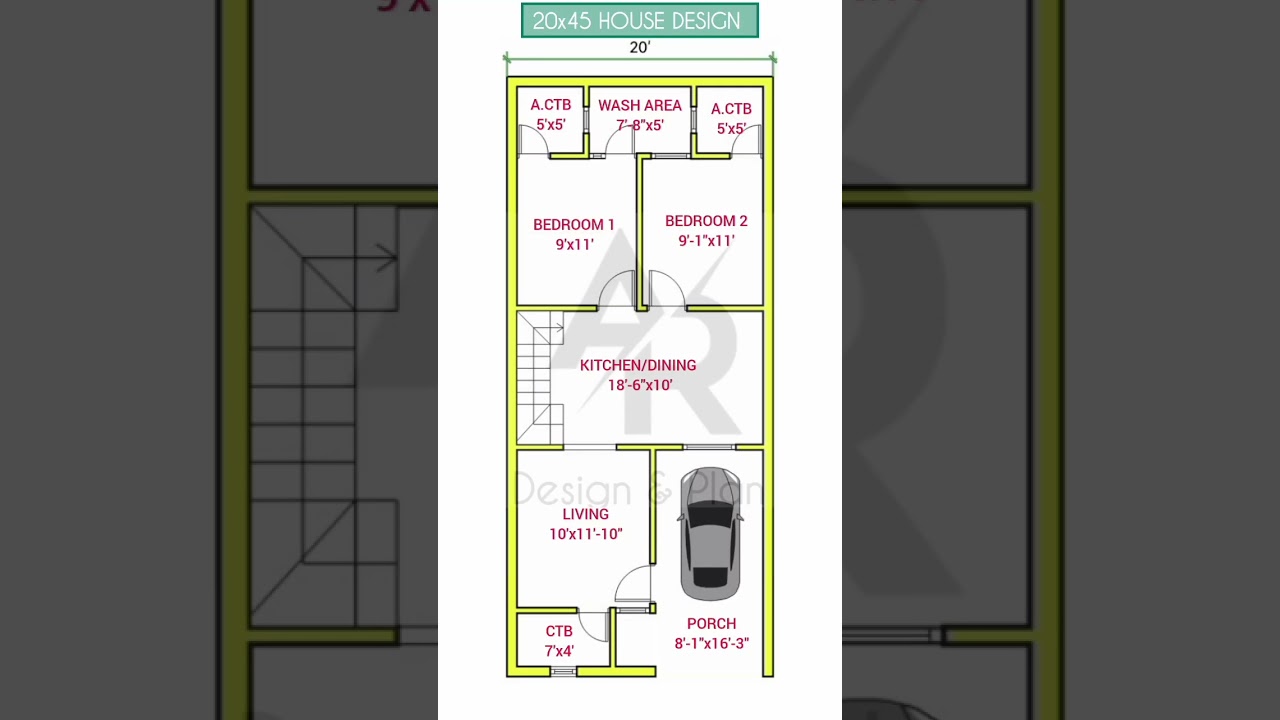 20x45 house design || 900sqft house design 3bhk 0 #housedesign #home #house  #shortsvideo
