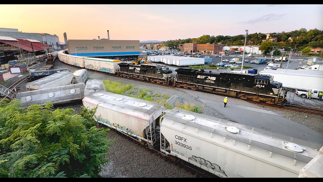 Derailed Norfolk Southern train, at Harrisburg, Pa.