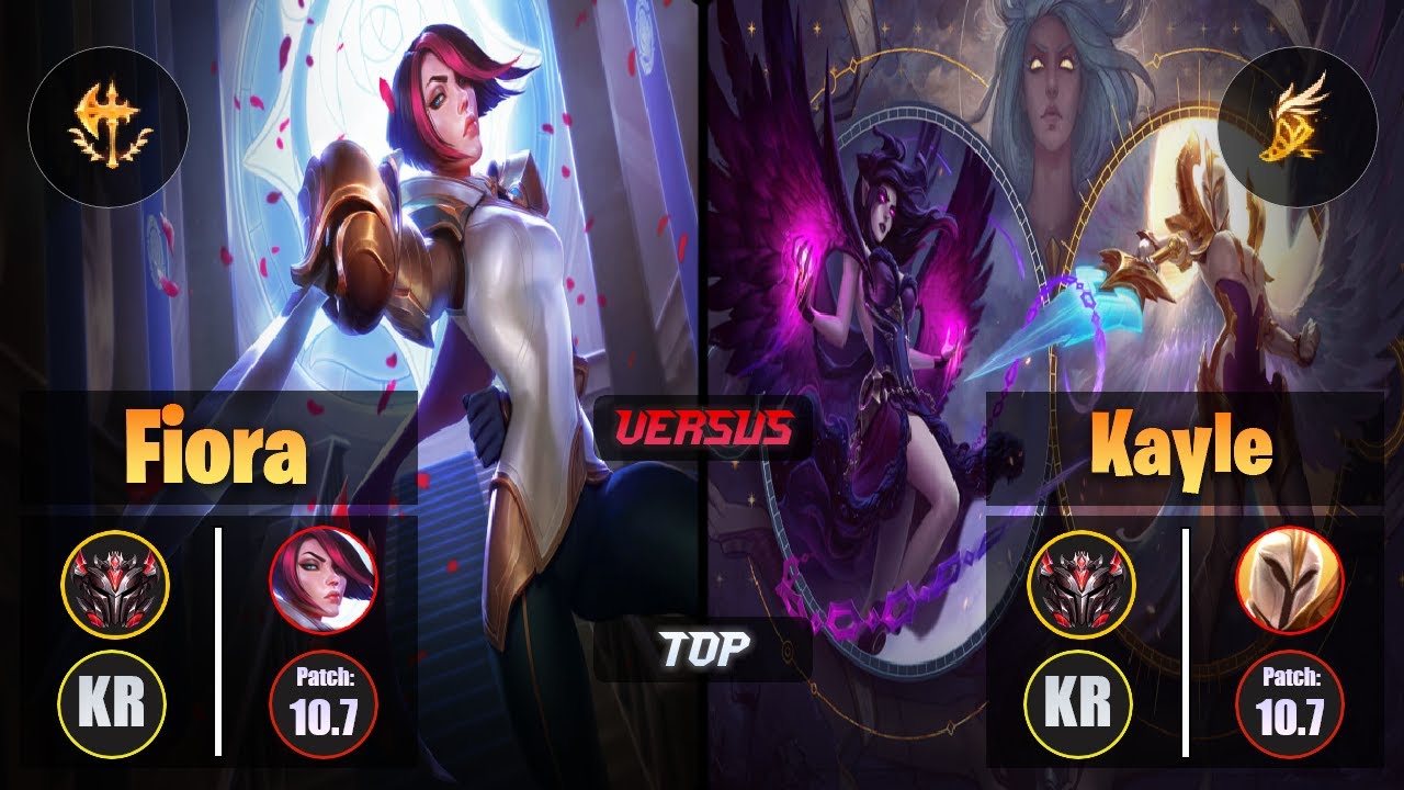GrandMaster FIORA [Conqueror] (Top) VS  KAYLE - Grandmaster KR Patch 10.7