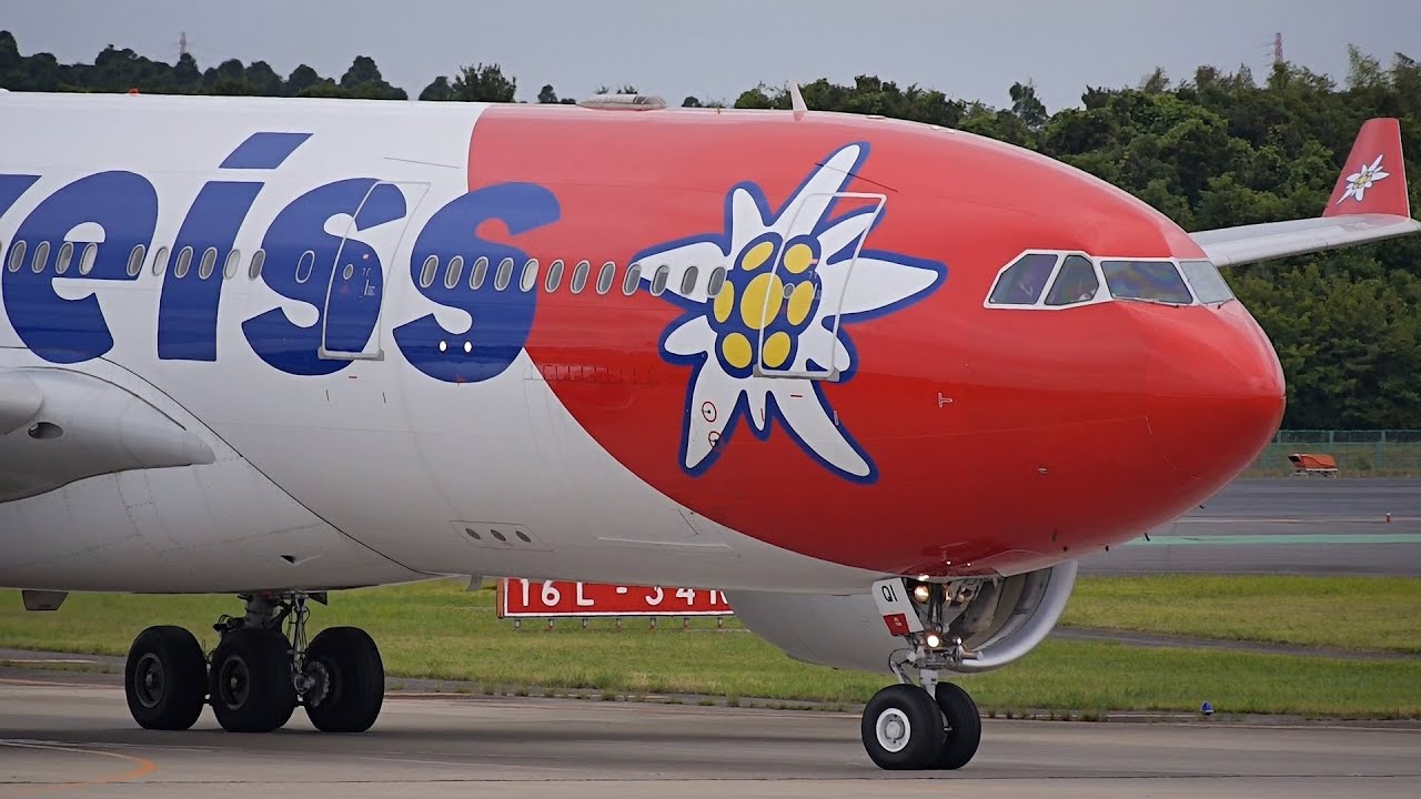 Edelweiss Air Airbus A330-200 HB-IQI Landing at NRT 34R