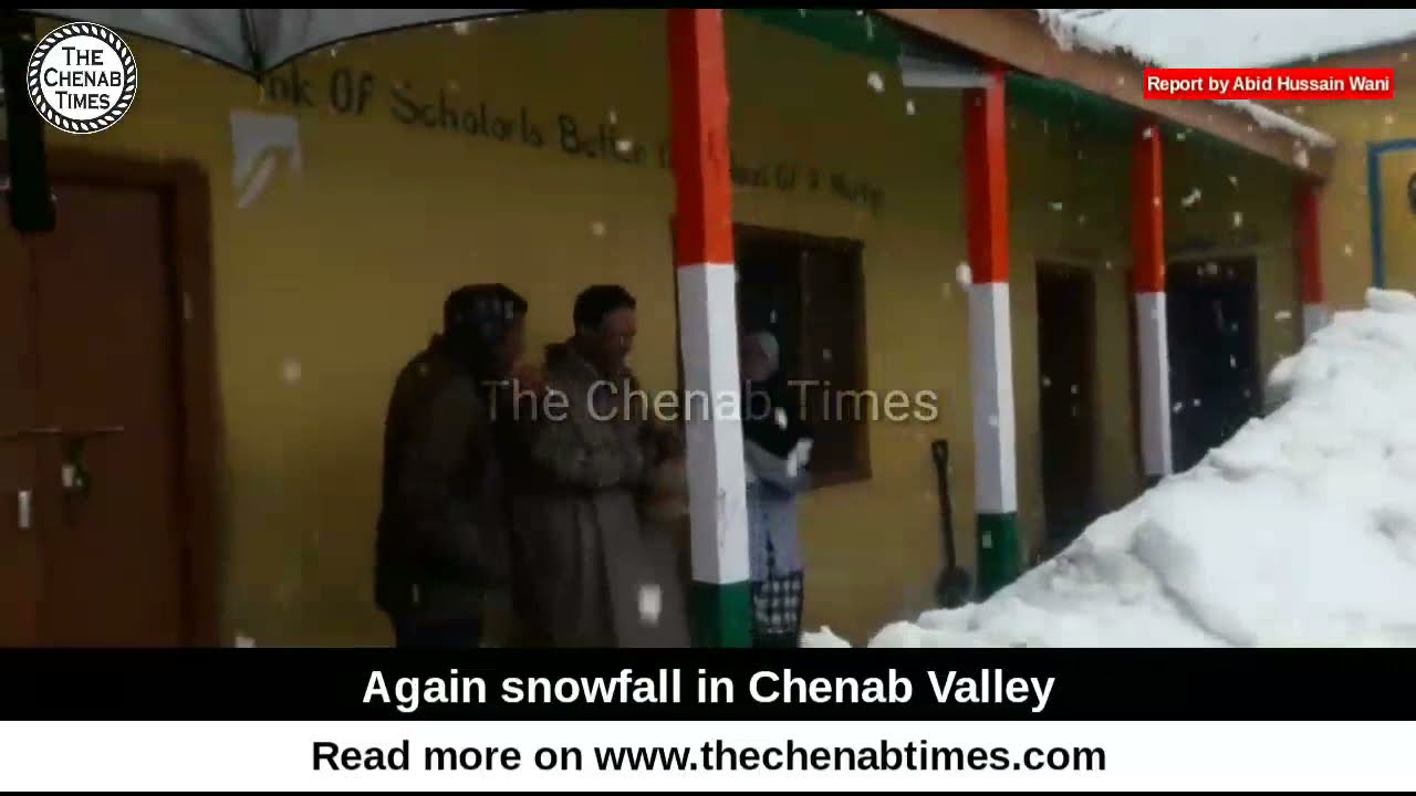 Snowfall once more in Chenab Valley