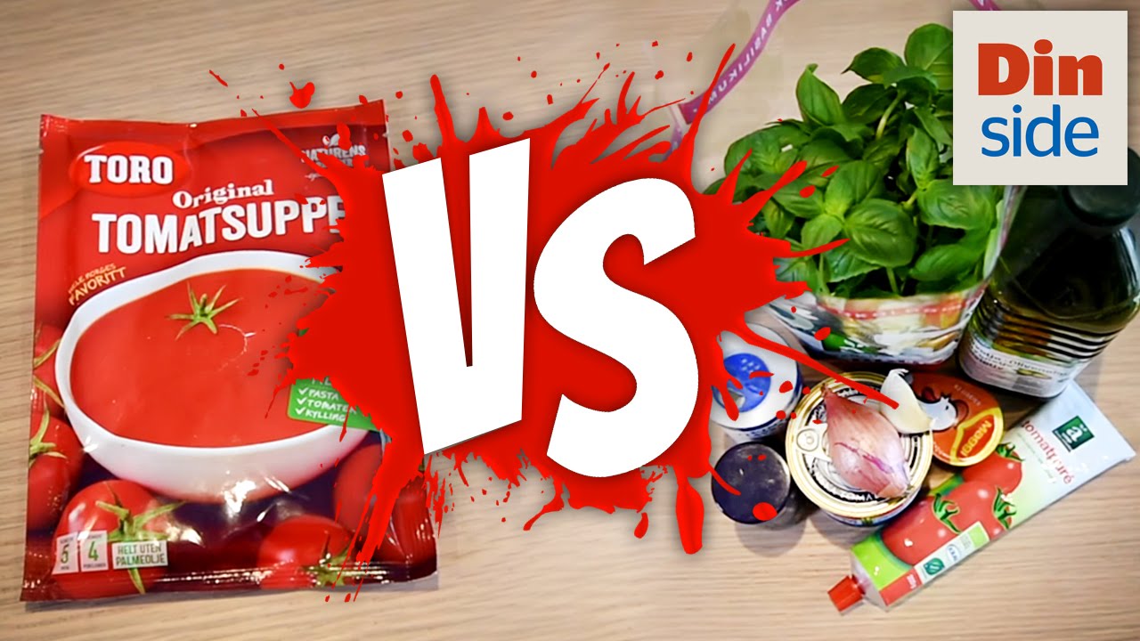 Hjemmelaget vs. ferdiglaget tomatsuppe