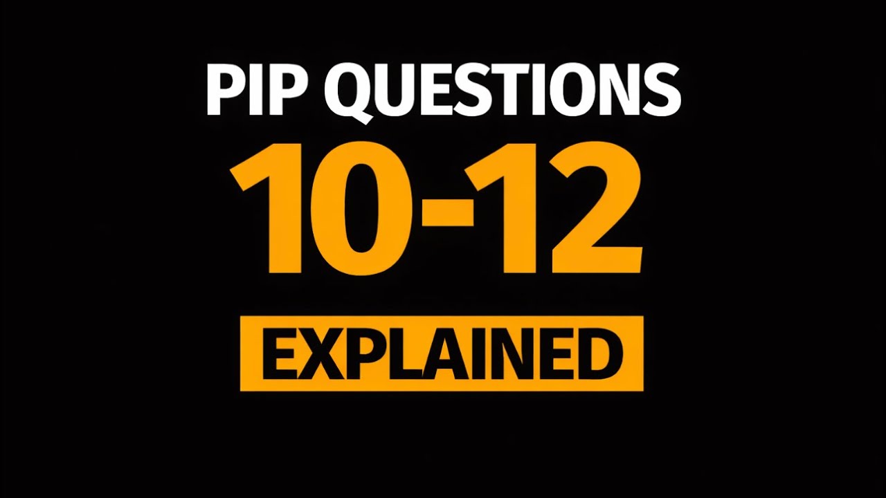Вопросы PIP 10–12: Объяснение вопросов, касающихся мобильности.