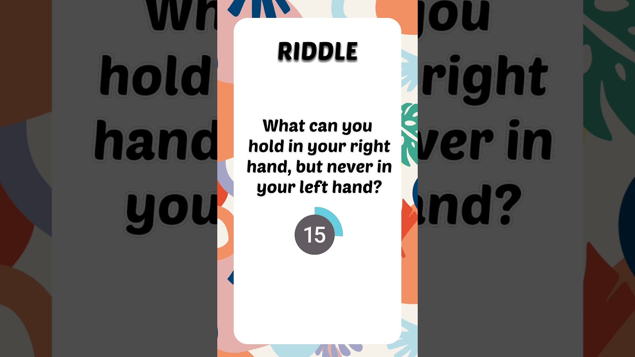 Riddles - 2 | Puzzles with answer | Tricky BrainTeaser | Riddle for kids | Quiz in english | #Shorts
