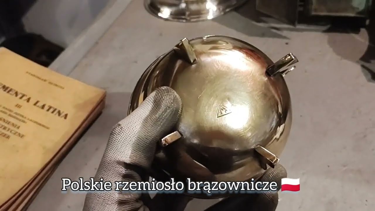 cukiernica JZW styl art deco naprawa . odnowienie mosiądzu
