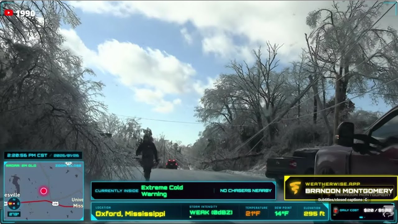 LIVE | Ice Storm Aftermath in Oxford, MS | Brandon Montgomery