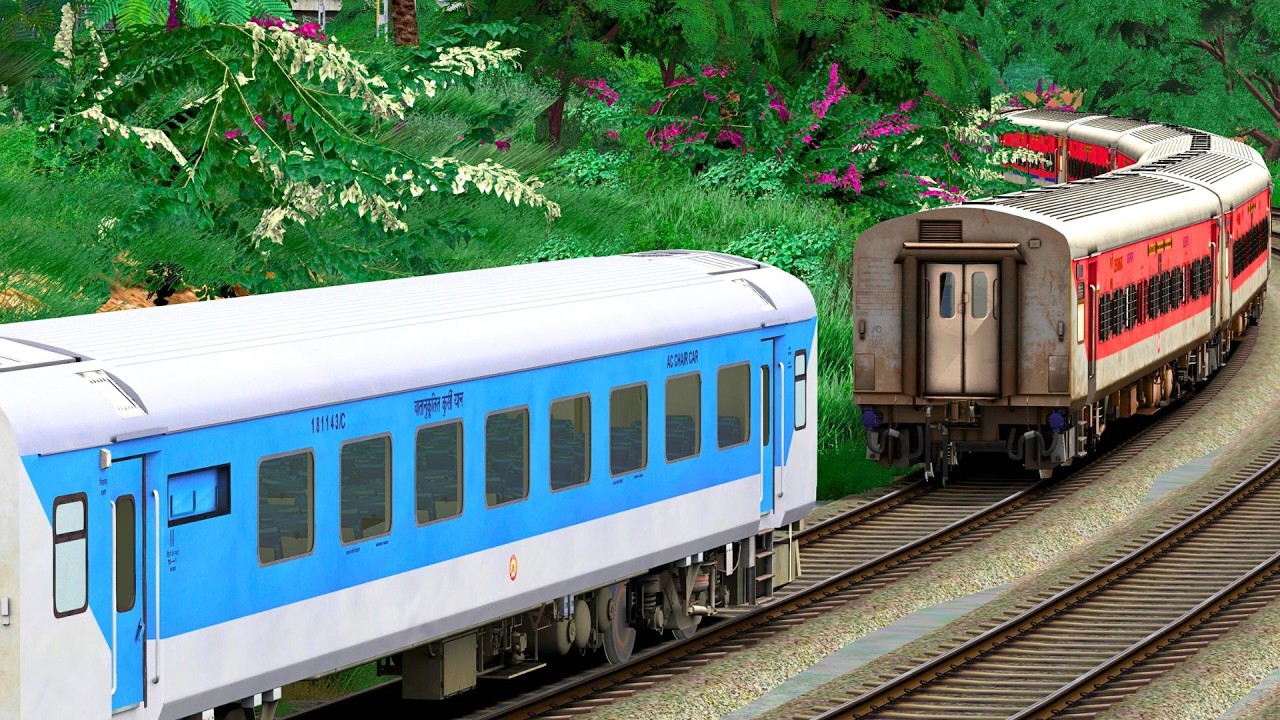 LHB RED COUPLING LHB VISTADOME TRAIN | BUMPY RAILROAD | Train Simulator | Railwork | NTG GAMING