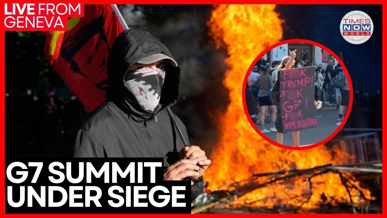 ANTI-G7 PROTESTS LIVE | Geneva Riots Erupt! Tear Gas, Water Cannons Deployed Ahead Of Summit