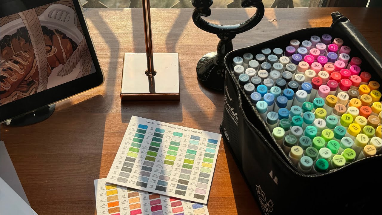 Ohuhu Honolulu(Alcohol Markers)unboxing/ chanel /asmr /satisfying video 💫 #ohuhumarkers #honolulu 