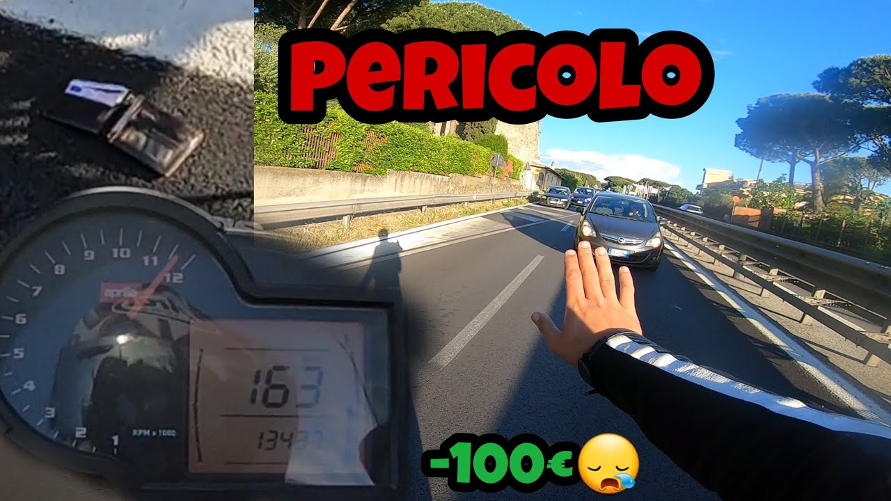 PERDERE IL PORTAFOGLIO A 160 KM/H | APRILIA RS 125