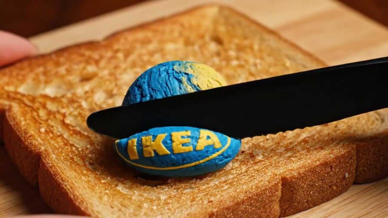 Spreading brand logos on toast Spread ASMR | Strangely satisfying food (4K)