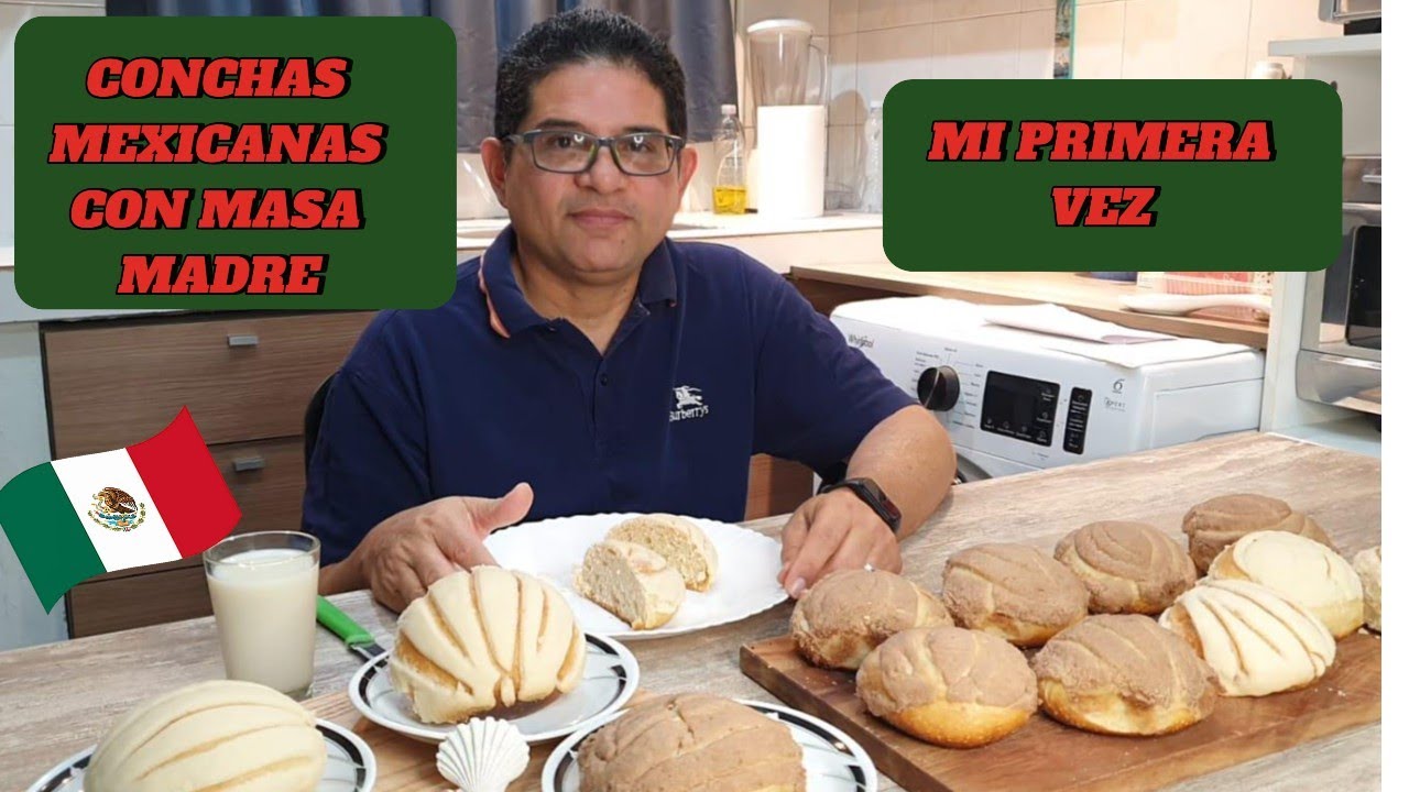 Conchas mexicanas con masa madre #mexico