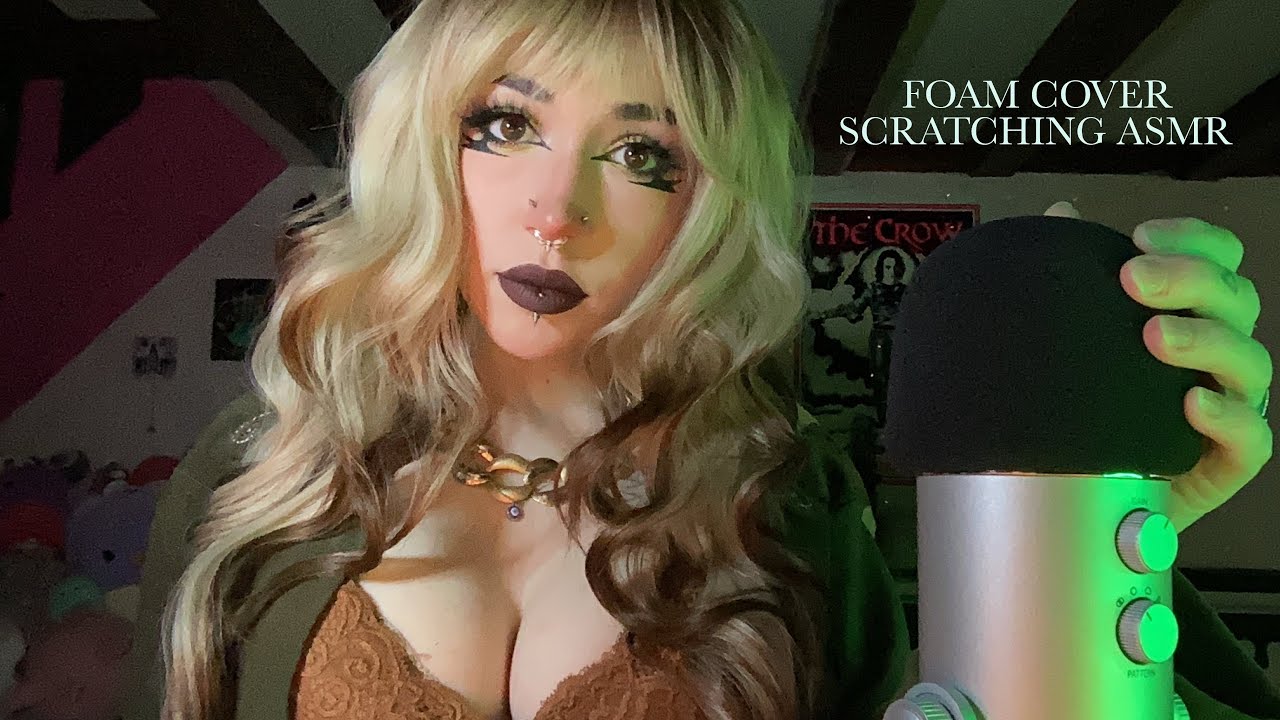Foam Cover Scratching ASMR | Mic Rubbing, Whispering, Rambling
