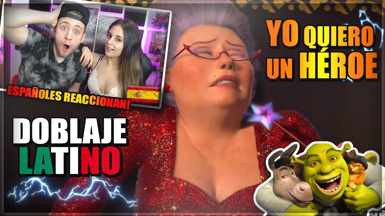ESPAÑOLES REACCIONAN a DOBLAJE LATINO Shrek 👉 YO QUIERO UN HÉROE 🎵 Latino vs Castellano 🇲🇽
