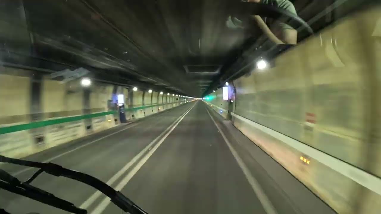 Tunnel Frejus POV From A Truck From France To Italy