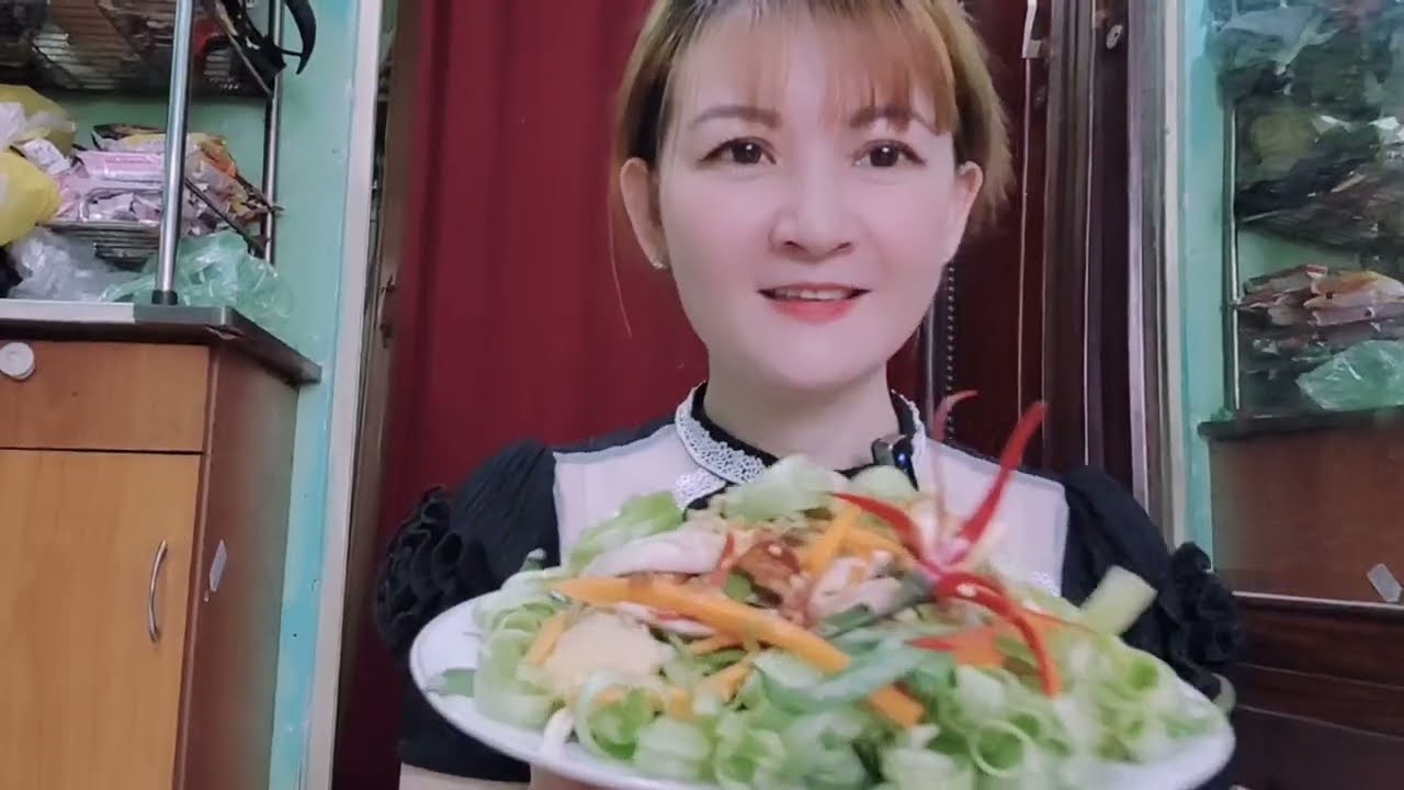 cách làm gỏi gà rau muống dễ làm mà ngon