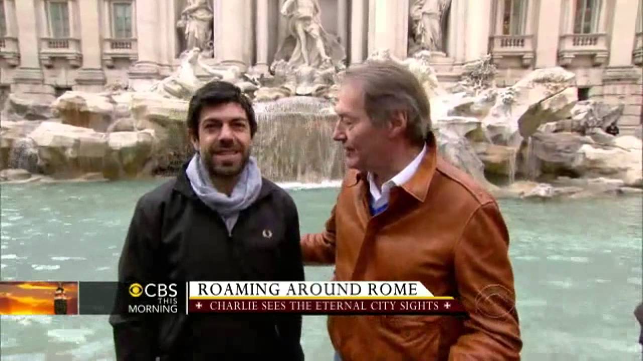 Charlie Rose cruises around Rome
