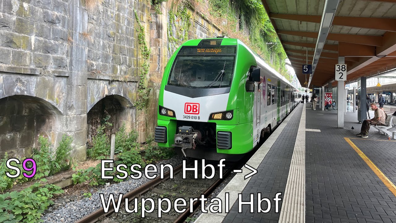 Die Mitfahrt mit der S9 von Essen Hbf bis Wuppertal Hbf