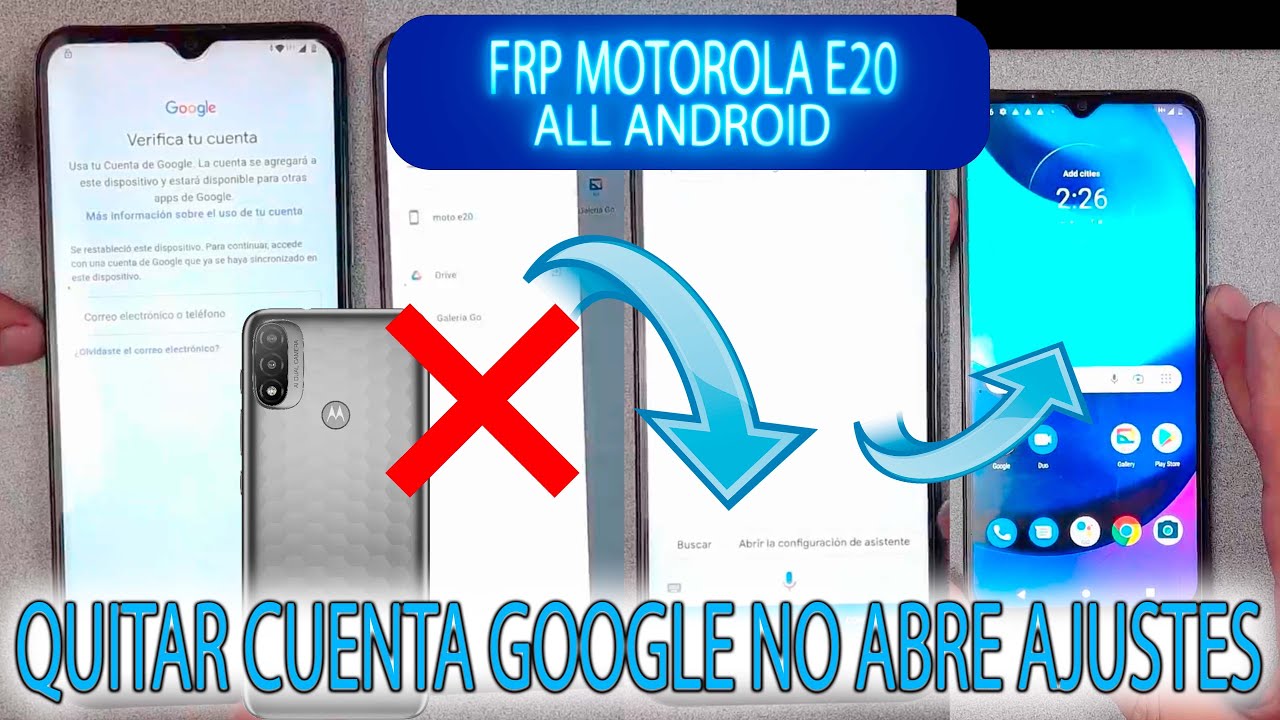 FRP MOTOROLA E20 QUITAR CUENTA GOOGLE METODO ACTUALIZADO SIN PC SIN APK BIEN EXPLICADO