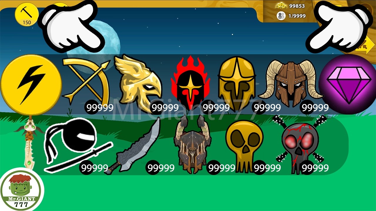 99999 CHAOS SPELL GOLDEN SPEARTON, HORNDEN SPEARTON, GRIFFON... | Stick War Legacy Mod | MrGiant777
