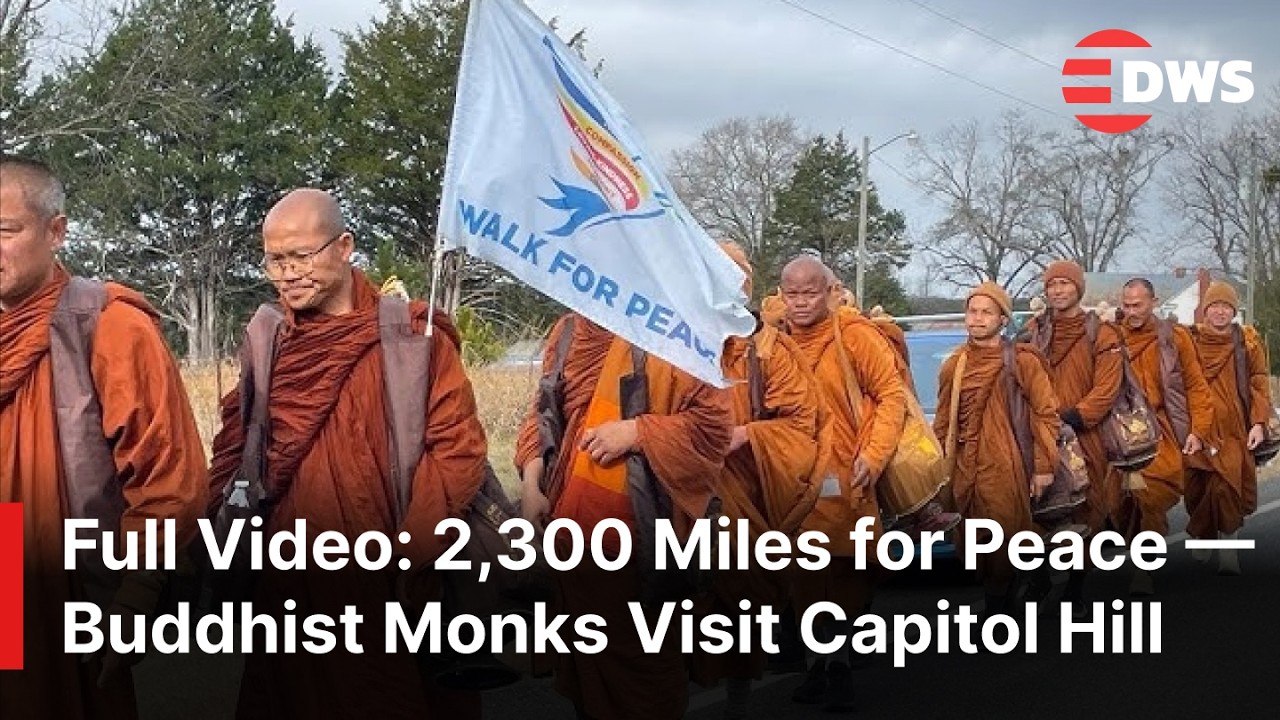 FULL VIDEO: Buddhist Monks&rsquo; 2300-Mile Walk for Peace Visit U.S. Capitol Peace Monument in DC |AK1E