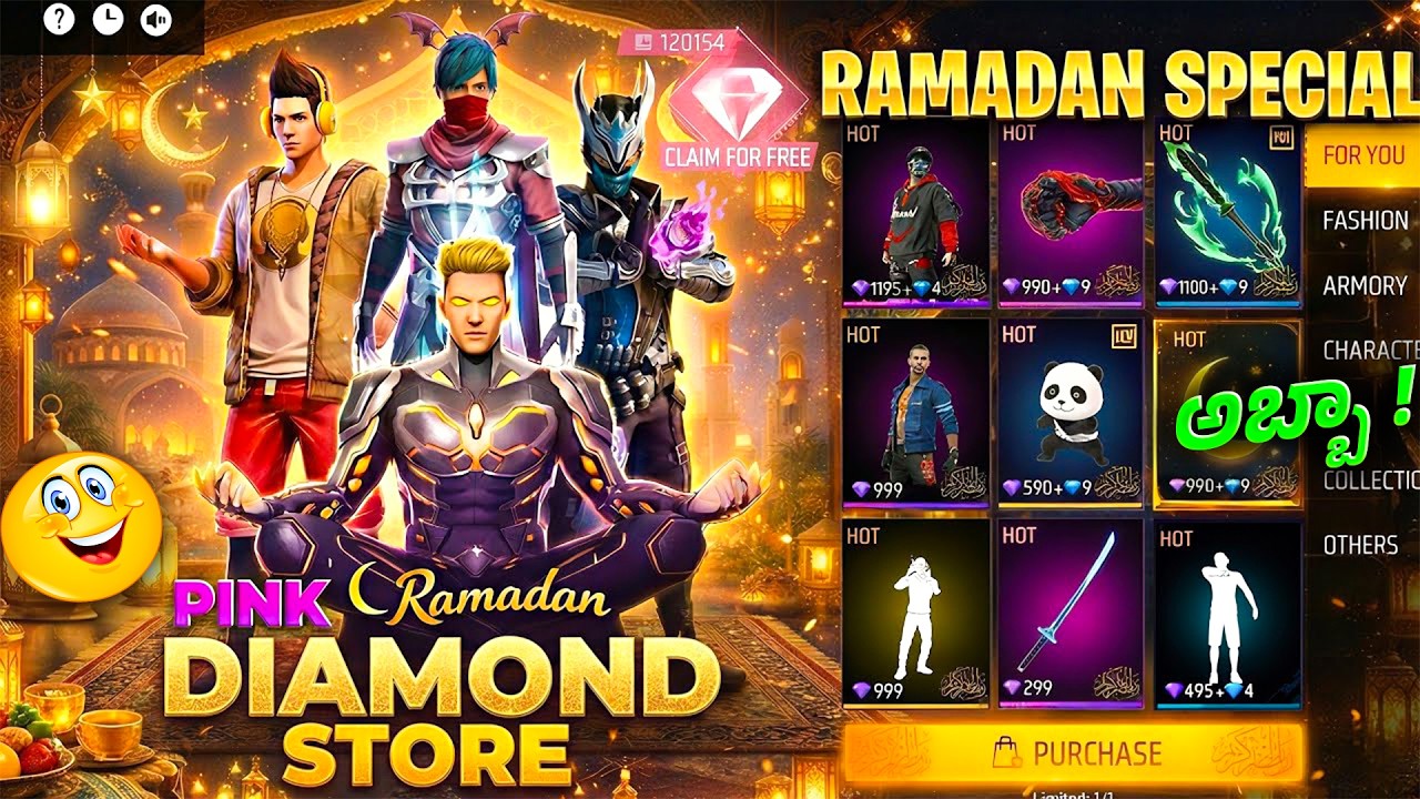 💎Pink Diamonds Store Update Ramadan | Night Clown Bundle Return 💯| Next Mocostore | Ff New Event🔥