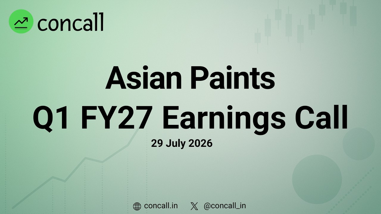 Asian Paints Q1 FY27 Earnings Conference Call | Concall.in
