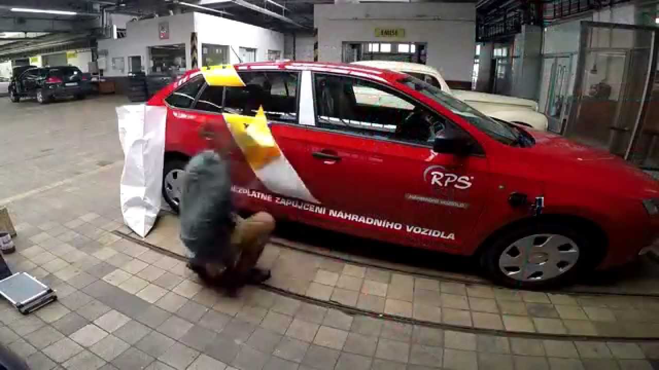 Polep auta Škoda Rapid pro firmu RPS