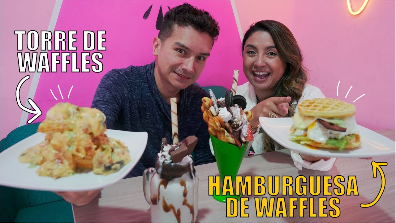 Una torre de waffle 🗼🧇 con malteada de Chocoramo 🍫 | Los Insaciables