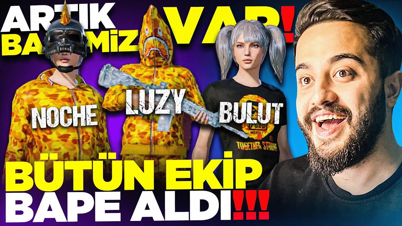 BÜTÜN EKİP BAPE SETİ ALIP BENİ KIŞKIRTTI! ŞOK OLDUM! ARTIK BAPE SETİMİZ VAR! PUBG Mobile