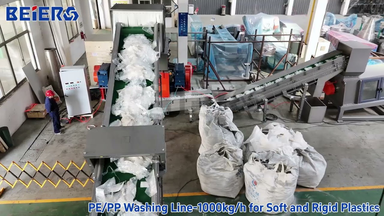 1000kg/h PP&PE Rigid and Flexible Material Washing Recycling Line, +86 13921997061