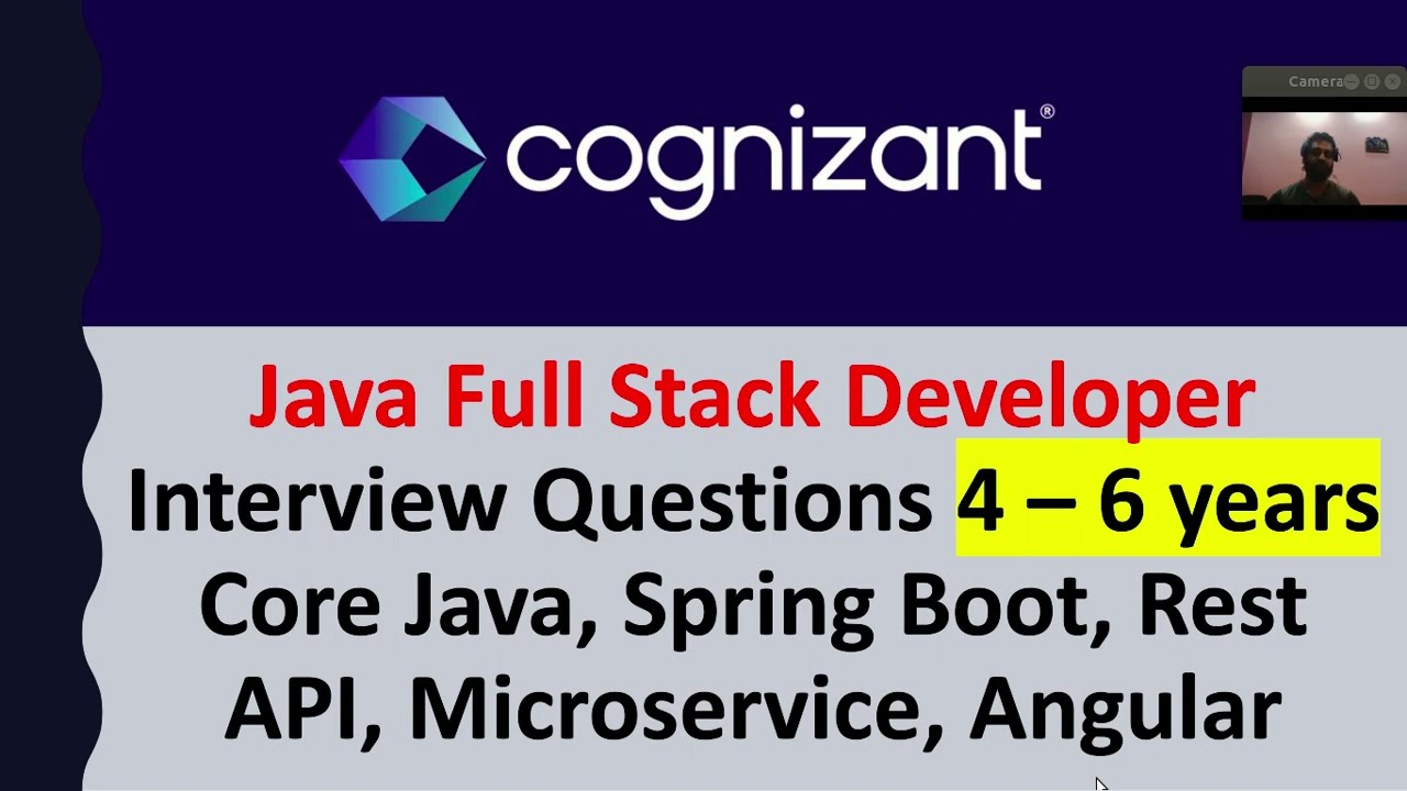 Cognizant for Java Full Stack Developer | Interview Questions | 4 - 6 year Experience | [Selected]
