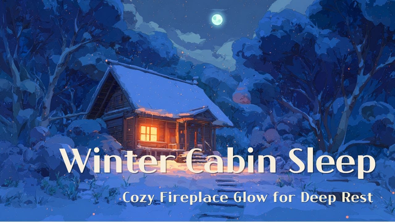 💤 8시간 겨울 수면 | 포근한 난로빛 캐빈 속 깊은 휴식 (Snow Cabin Sleep Ambience)