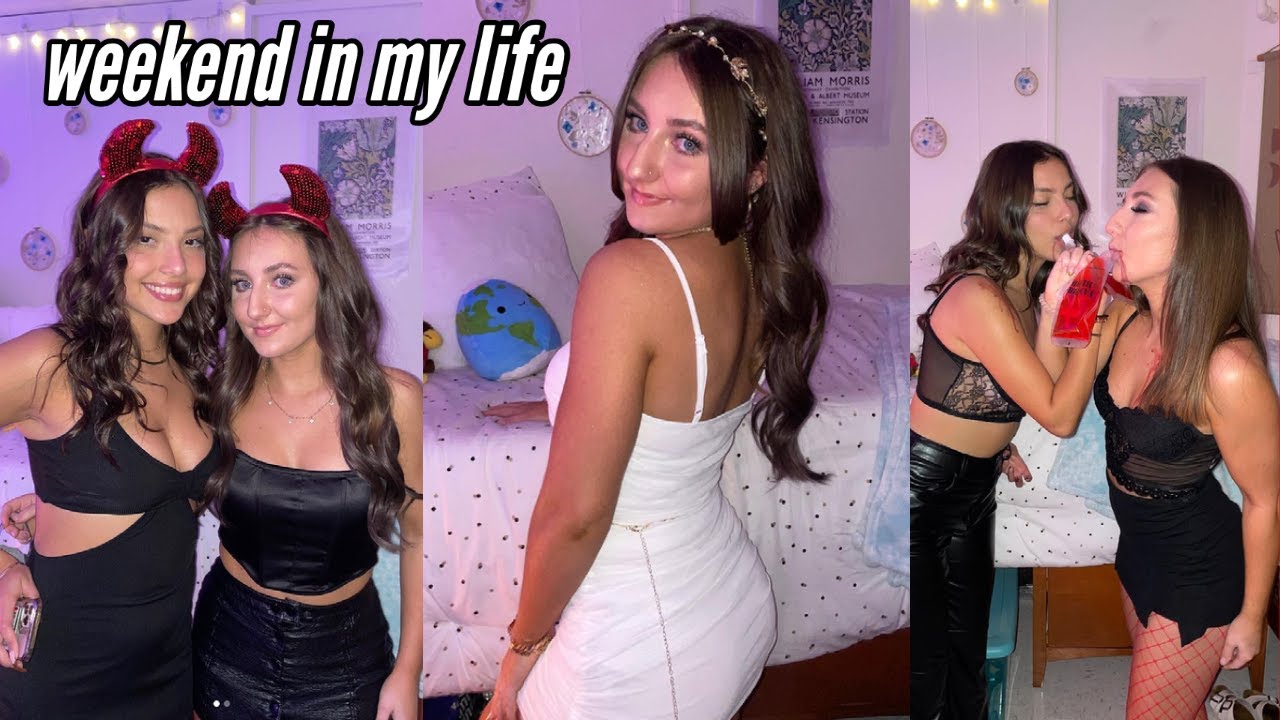 halloweekend vlog: frat parties, grwm, & more!