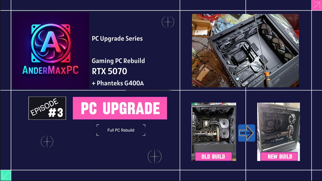 PC Upgrade Series #3 | Full Rebuild Timelapse (RTX 5070 + Phanteks G400A)