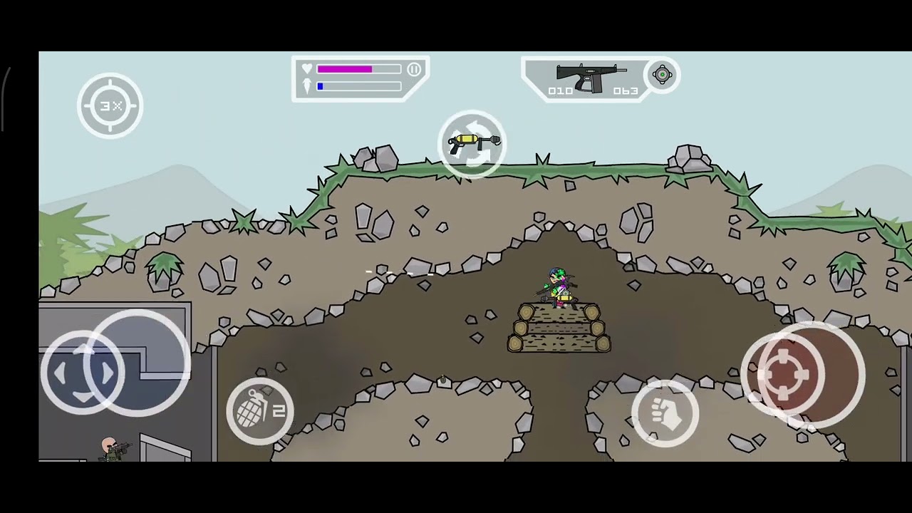 JUNKYARD (MINI MILITIA 2) SOLO VS SOLO PLAY