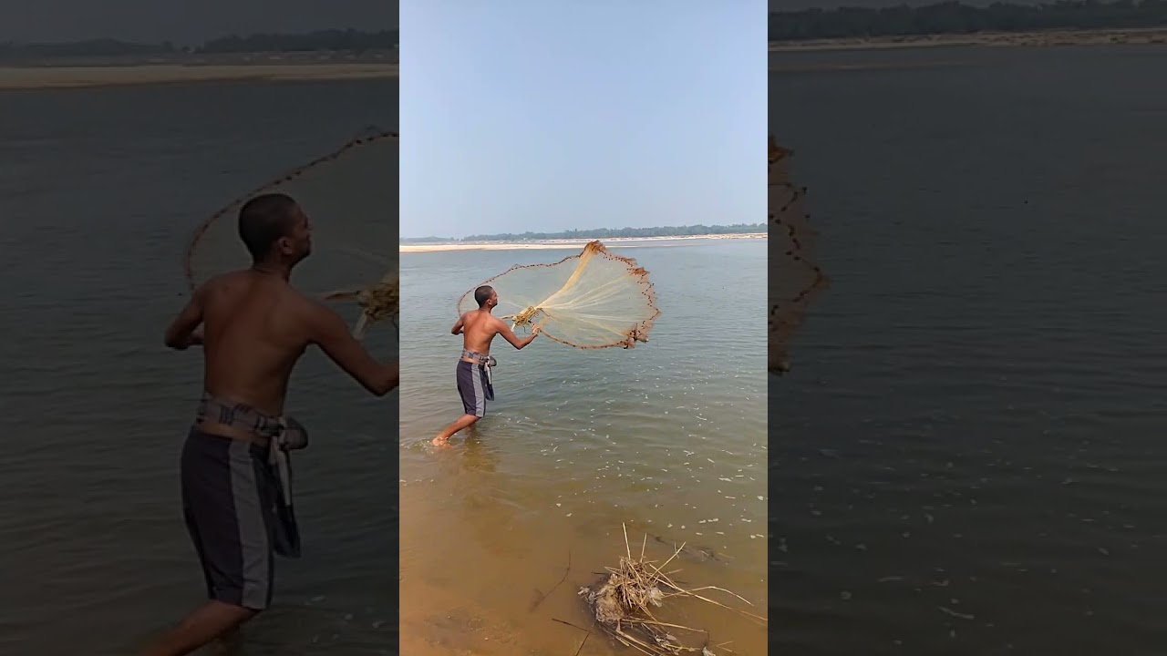 best technique of throwing fishing net.😄😄😄😉😉