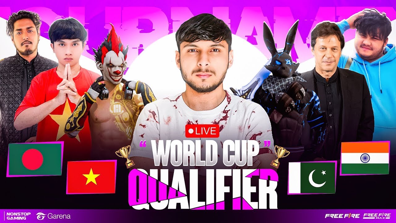 NG WORLD CUP 🏆 QUALIFIERS FT- NG, NXT, VIETNAM, PAK, NEP & BD 🔥💀 #100k #nonstopgaming #freefire
