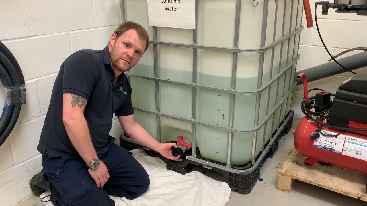 How to connect IBC tote to garden hose