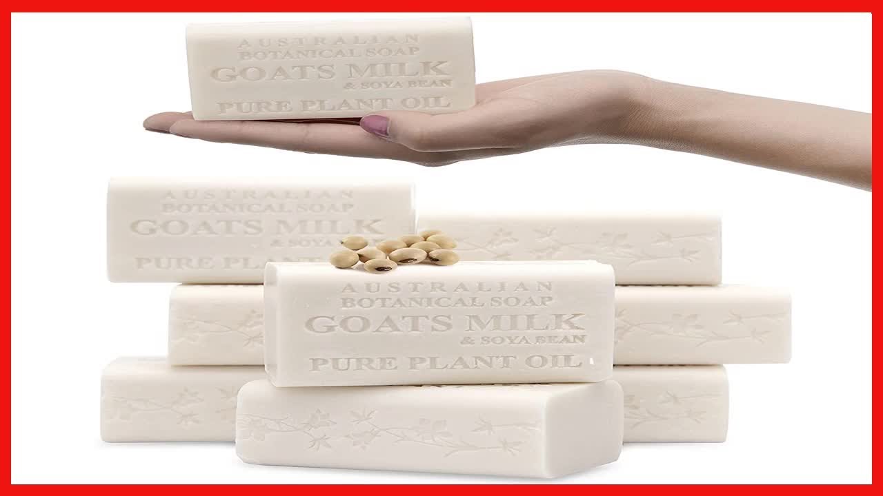 Australian Botanical Soap, Goat's Milk & Soya Bean Oil Pure Plant Oil Soap, 6.8 oz. 193g Bars