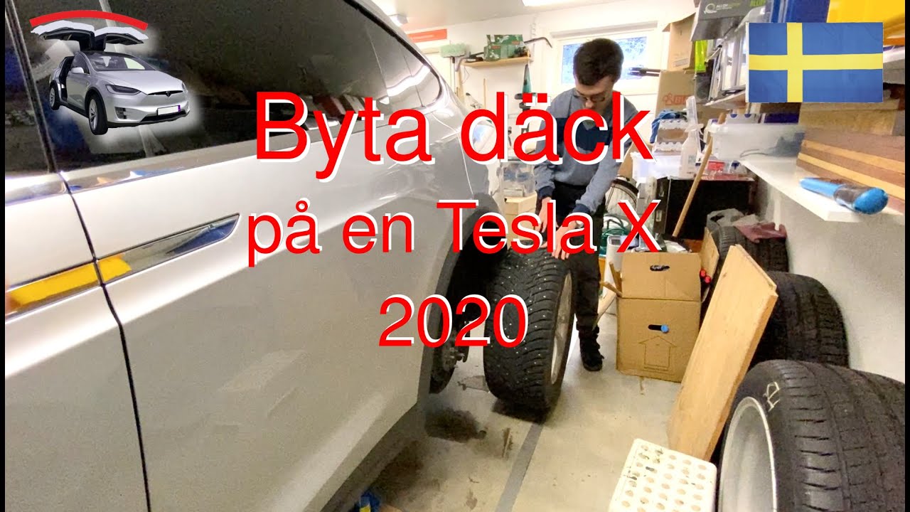 Byta däck på en Tesla X