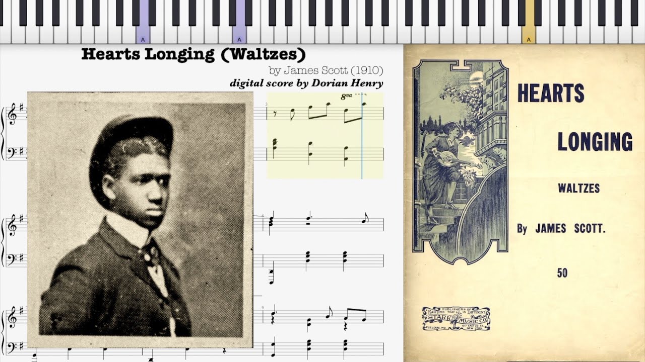 Hearts Longing by James Scott (1910, Waltz piano)