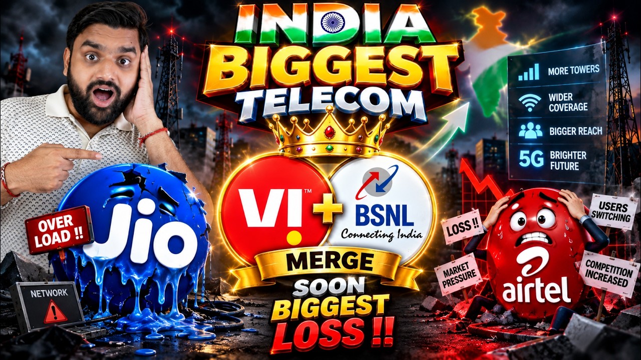 India&rsquo;s Biggest Telecom Network? After Vi + BSNL Tie-Up | Jio & Airtel in Trouble!