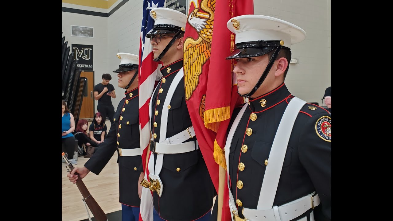 MJHS, MCJROTC (Color Guard) Moving Up Pep-Rally 2023