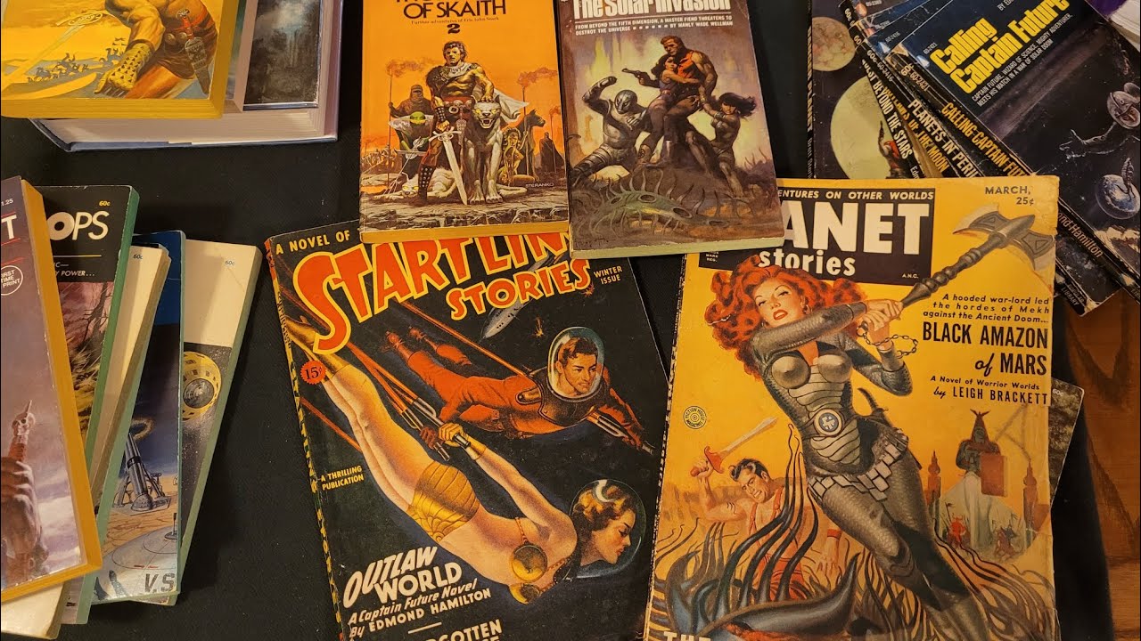 Eric John Stark, Captain Future vintage paperbacks and books by Leigh Brackett and Edmond Hamilton