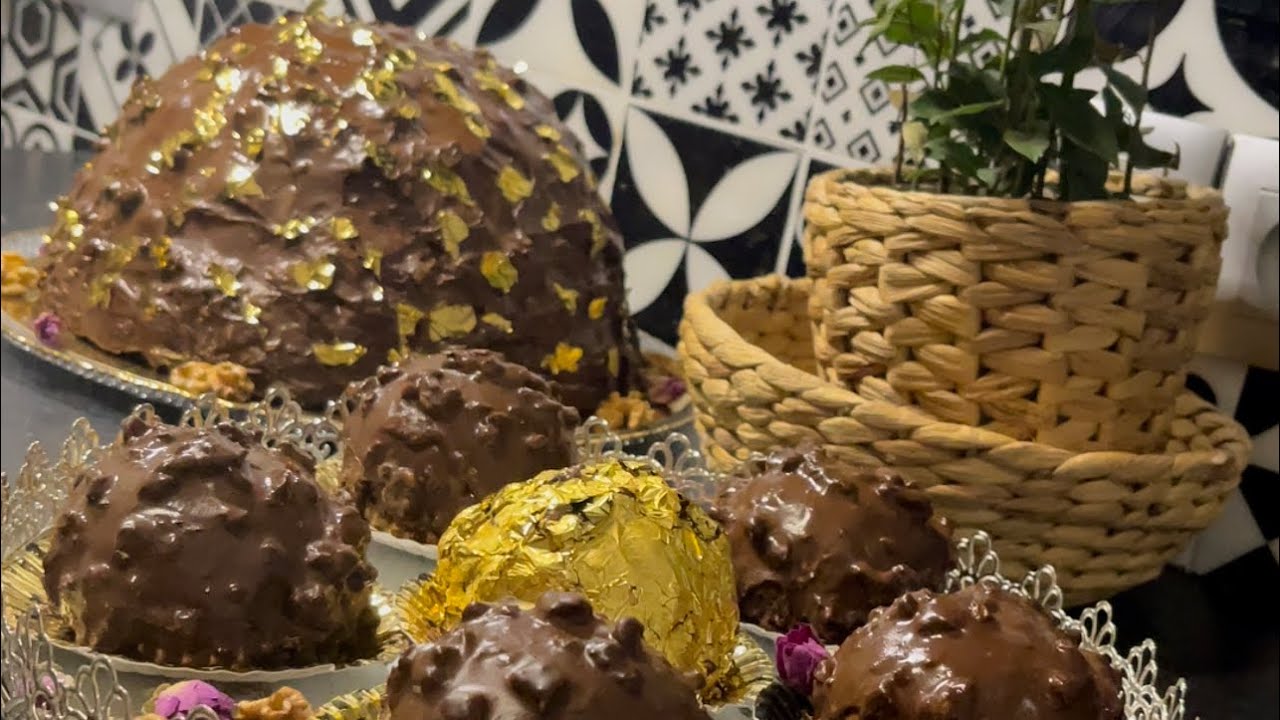Recette facile : Dome génoise aux chocolat et noix #paris